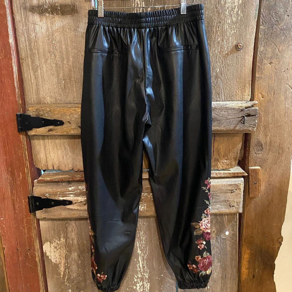 driftwood emma vegan leather jogger